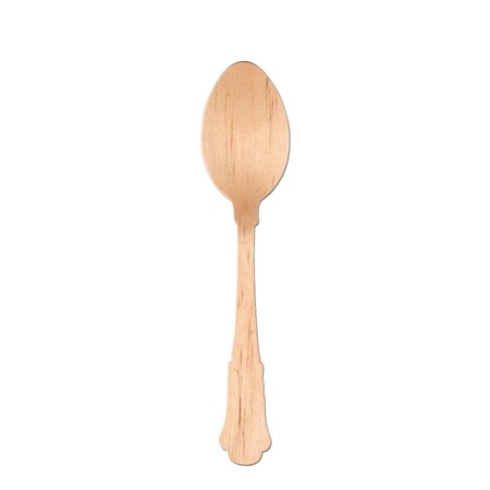Smarty Had A Party Silhouette Birch Wood Eco Friendly Disposable Dinner Spoons (600 Spoons), 600PK 4667SP-CASE
